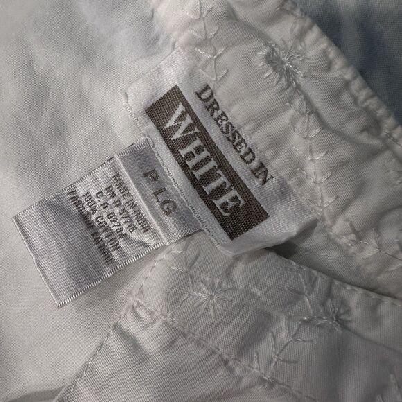 White Elegance Temple Dress Wedding Modest Church Maxi Bottom back Medium PLG - Picture 12 of 16